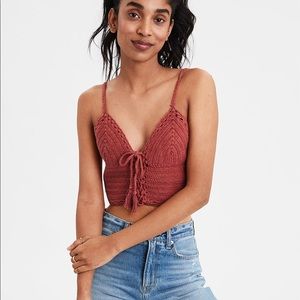 American Eagle Crochet Bralette Top